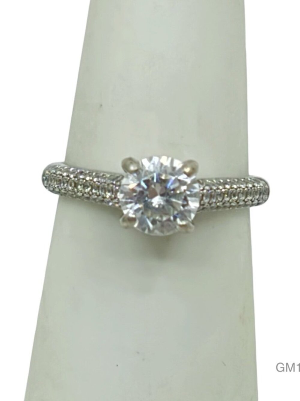 MMW Sterling silver cubic zirconia engagement ring - GM1207